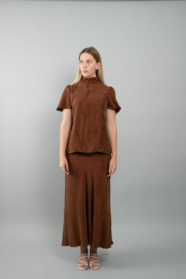 Alia washed silk (set) shirt and skirt